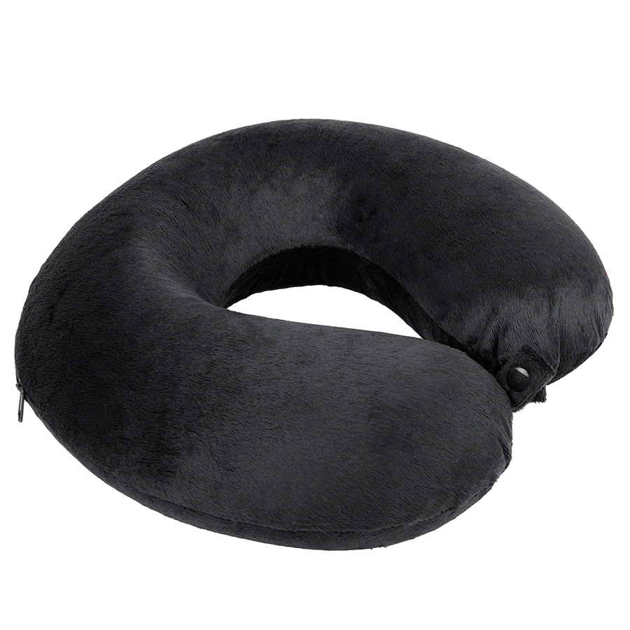 Подушка дорожная  "SOFT"; memory foam, микрофибра,серый