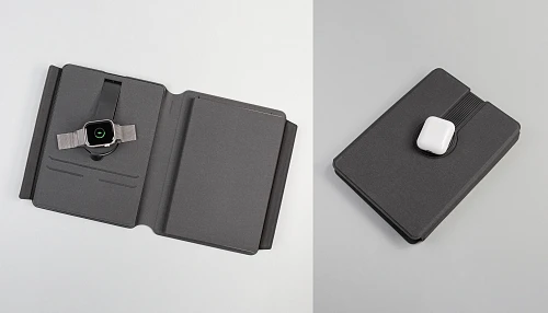 Папка А5 с беспроводным (10W) зарядным устройством 5000 mAh, с MagSafe и блокнотом