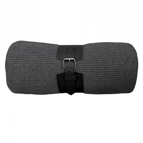 Плед  "Belt"; белый; 130 х 180 см; 100% акрил,  с ремнем
