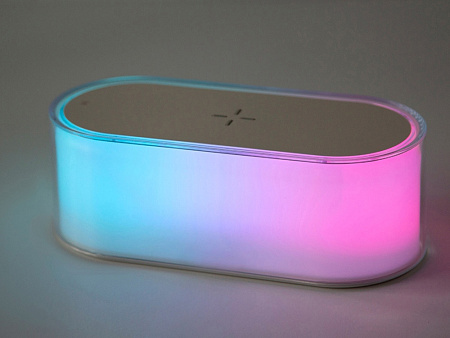 Ночник с беспроводной зарядкой и RGB подсветкой Miracle, 15 Вт