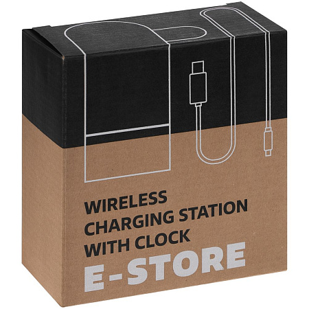 Зарядная станция с часами E-Store для смартфона, часов и наушников