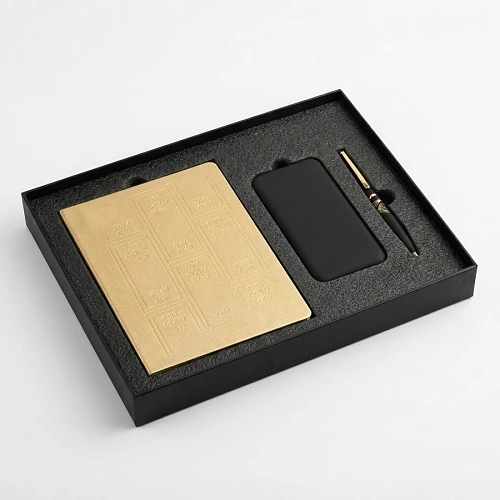Коробка для  набора: ежедневник, power bank, ручка