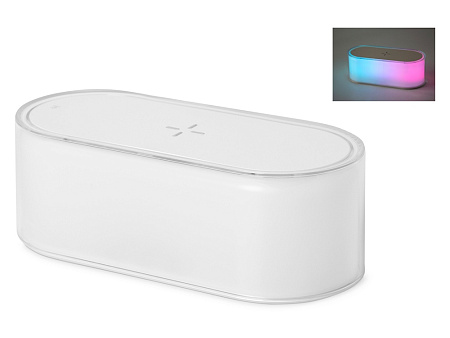 Ночник с беспроводной зарядкой и RGB подсветкой Miracle, 15 Вт Ночник с беспроводной зарядкой и RGB подсветкой Miracle, 15 Вт