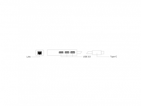 Переходник-хаб Type-C Hub Lan