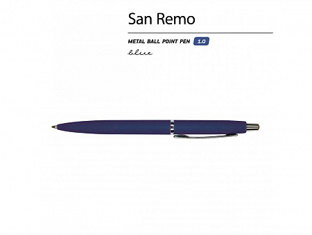 Ручка металлическая шариковая San Remo, софт тач