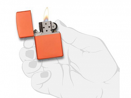 Зажигалка ZIPPO Classic с покрытием Orange Matte