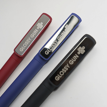 Ручка шариковая GLOSSY GUN с покрытием soft touch