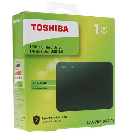 Внешний диск Toshiba Canvio, USB 3.0, 1Тб