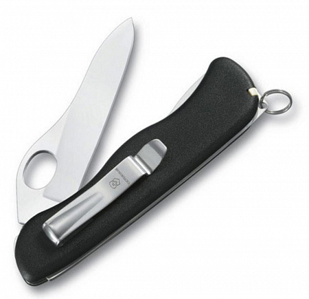 Солдатский нож с фиксатором лезвия Sentinel One Hand Clip