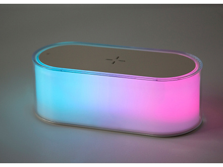 Ночник с беспроводной зарядкой и RGB подсветкой Miracle, 15 Вт Ночник с беспроводной зарядкой и RGB подсветкой Miracle, 15 Вт