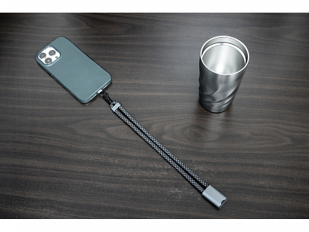 Ремешок-держатель для телефона с зарядным кабелем USB-C - USB-C Lany Wristband Charge Eco Ремешок-держатель для телефона с зарядным кабелем USB-C - USB-C Lany Wristband Charge Eco