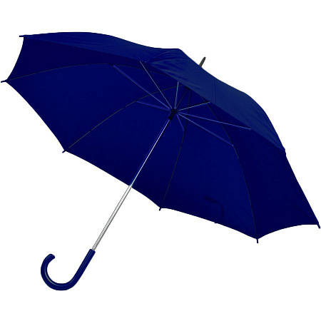 Зонт-трость с пластиковой ручкой, механический; черный; D=103 см; 100% полиэстер 190 T