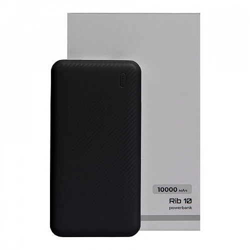 Универсальный аккумулятор Rib 10 (10000 мАч), белый, 13,5х6.8х1,5 см
