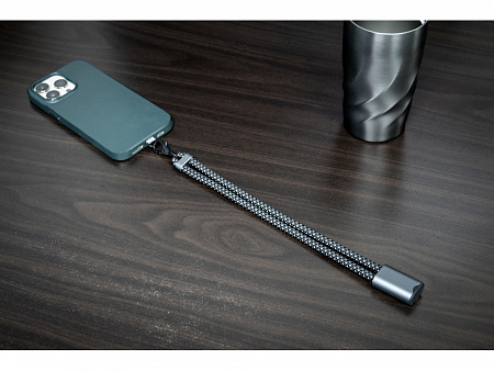 Ремешок-держатель для телефона с зарядным кабелем USB-C - USB-C Lany Wristband Charge Eco Ремешок-держатель для телефона с зарядным кабелем USB-C - USB-C Lany Wristband Charge Eco