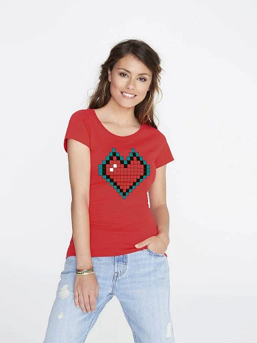 Футболка женская Pixel Heart
