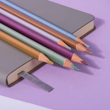 Цветные карандаши METALLIC, 6 цветов